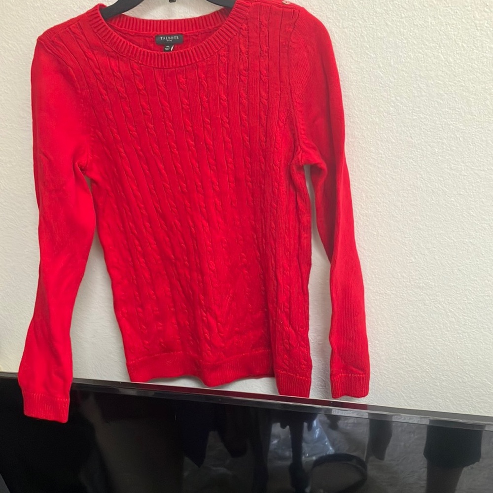 FINAL MARKDOWN Talbots cable look sweater petite medium